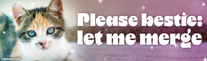 Please Bestie Merge Bumper Sticker