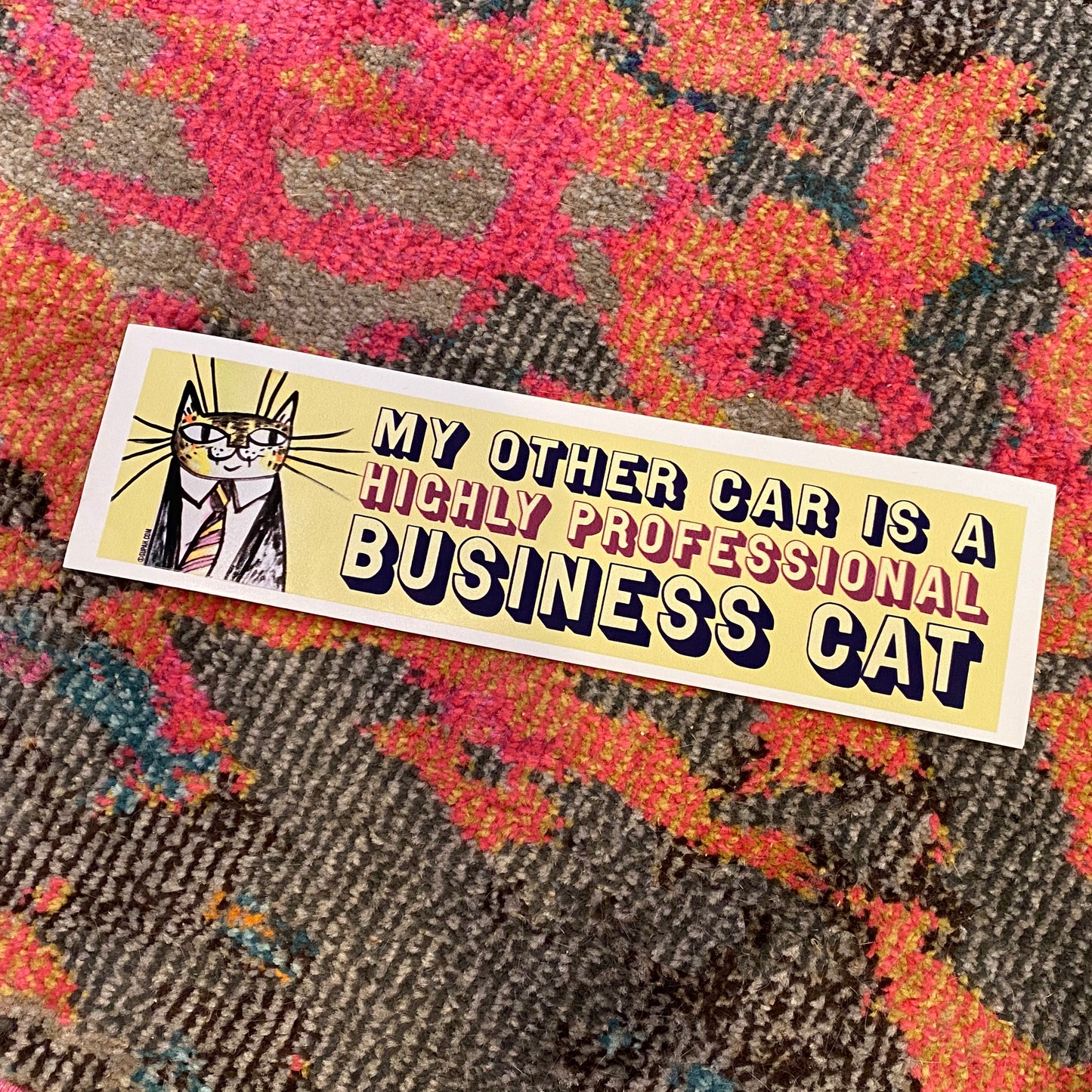 Highly Professional Business Cats Bumper Sticker