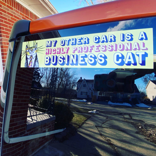 Highly Professional Business Cats Bumper Sticker