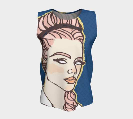 Pink Beehive Long Tank Top