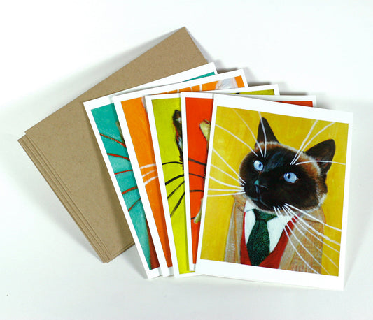 Highly Professional Business Cat Notecard Set