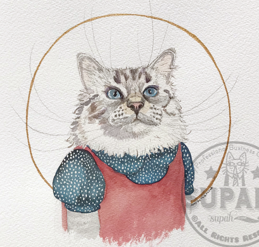Giclée Print Cat Pinky WC