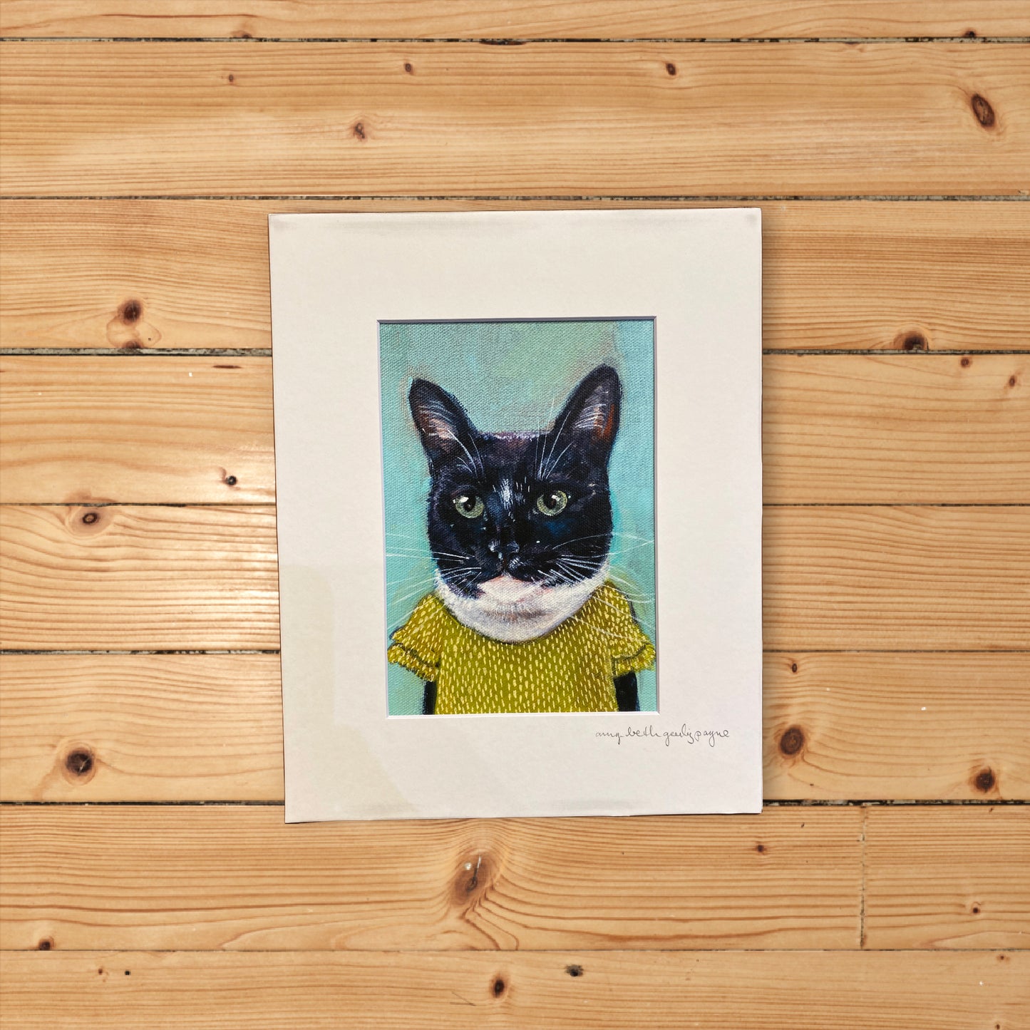 Giclée Print Cat Olive