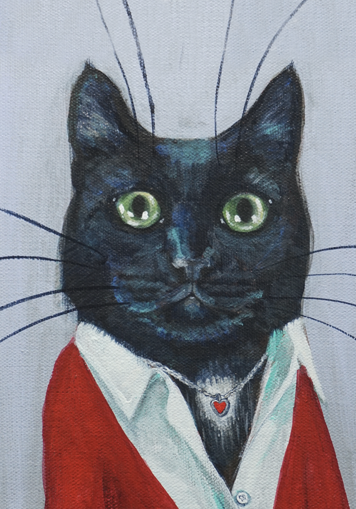 Giclée Print Cat Miss Beanie