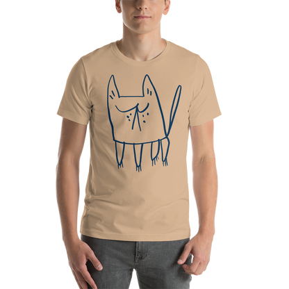 Doodle Kitty Tee Shirt - Unisex Adult